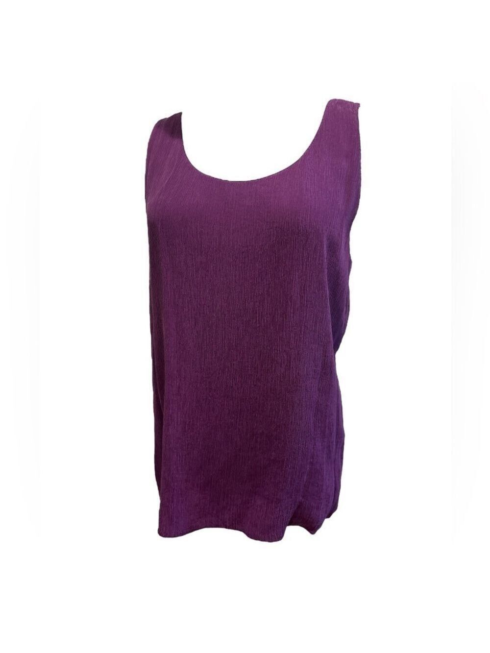 80s 2PC DANA BUCHMAN SILK PURPLE LUXURY GAUZE SHELL & OVERSIZED BLOUSE SZ 14 - Picture 6 of 9